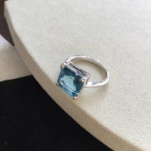 Silver Blue Ring